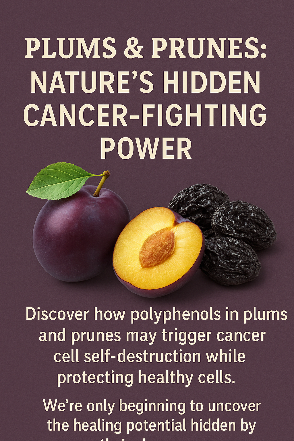 Plums & Prunes: Nature’s Hidden Cancer-Fighting Power**